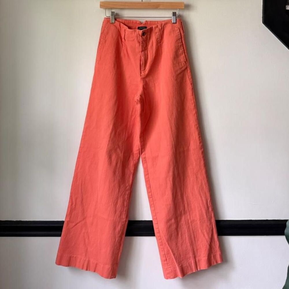 Vintage J. Peterman persimmon cotton trousers